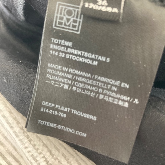 Toteme Deep Pleat Trousers - Picture 9 of 10